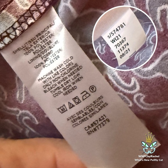 Ann Taylor Deep Wine Cat Print Dress, Fits up to an 8 - Picture 9 of 9